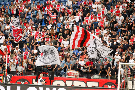 Amsterdam, Netherlands- July 26, 2016: Interior view of the full Amsterdam Arena Stadium during the UEFA Champions League third qualifying round between Ajax vs PAOKのeditorial素材