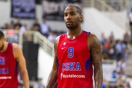 Thessaloniki, Greece - September 8, 2016: Aaron Jackson of CSKA in action during the friendly match PAOK vs CSKA Moscowのeditorial素材