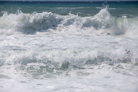 Sea waves in the beach.Beautiful seascape