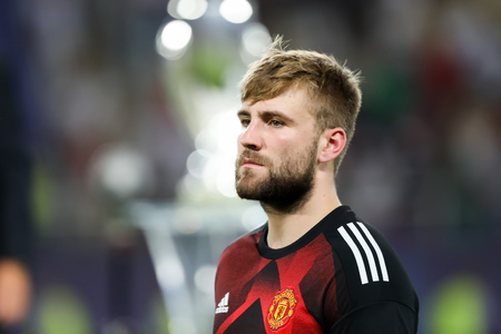 Skopje, FYROM - August 8,2017: Manchester United Juan Mata during the UEFA Super Cup Final match between Real Madrid and Manchester United at Philip II Arena in Skopjeのeditorial素材