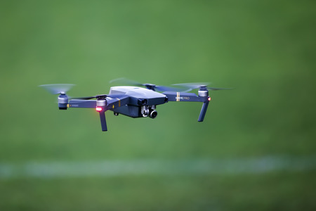 Thessaloniki, Greece, August 2, 2017: Drone quadrocopter Dji MavicPro with high resolution digital...