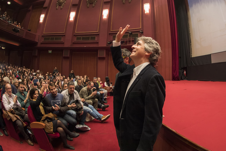 Thessaloniki, Greece - November 7, 2017: Director and screenwriter Alexander Payne during the 58th international Thessaloniki Film Festival at Olympion Cinemaのeditorial素材