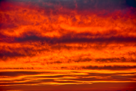 explosion of colors from the first sunset of the new year (2018) in the city of Thessaloniki, Greeceの写真素材