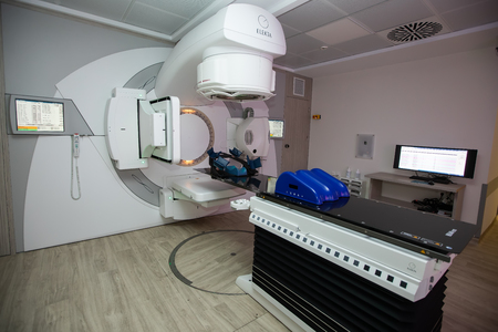 Thessaloniki, Greece - Novemper 21, 2018: Official opening of the first linear accelerator technology IMRT, IGRT, VMAT of the Department of Radiotherapy Oncology at TheageniÎ¿ Hospital in northern Greeceのeditorial素材