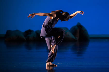 Thessaloniki, Greece - May 9, 2018: Unidentifieds dancers ballet during of the performance The Firebird during SKG Bridges Art and Culture Festival which took place at the Thessaloniki Concert Hallのeditorial素材