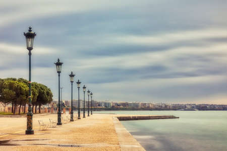 Thessaloniki, Greece - April 2, 2020: A view of empty streets, parks, squares and attractions in...