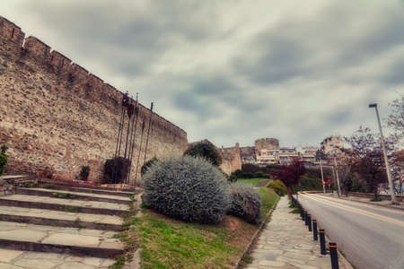 Thessaloniki, Greece - March 31, 2020: A view of empty streets, parks, squares and attractions in Thessaloniki after Greece imposed a lockdown to slow down the spread of the coronavirus diseaseのeditorial素材