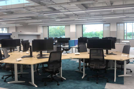 Thessaloniki, Greece,12 October 2021: Interior view of new Pfizer's center for Digital Innovation and Business Operations and Services. Creative and entertaining environmentのeditorial素材