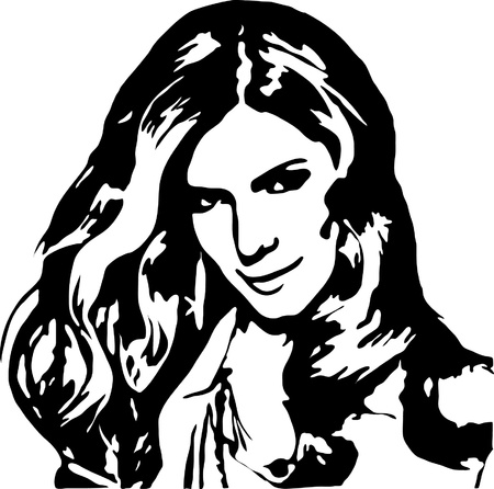 illustration of a young womanのイラスト素材