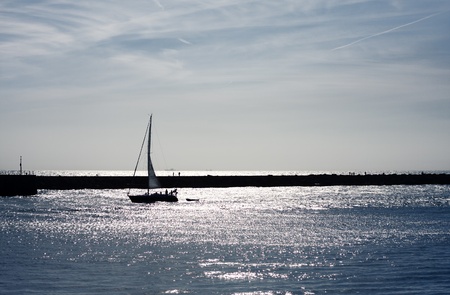 sunset at north seaの写真素材