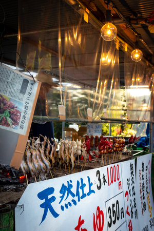 Street food in Ibaraki, Japan.の写真素材