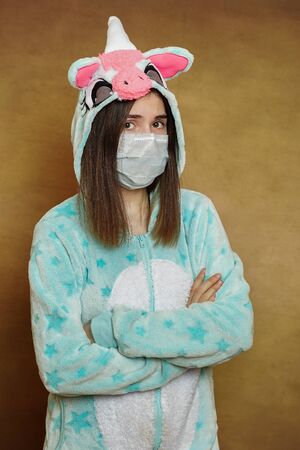 Children in a sling against the virusの写真素材