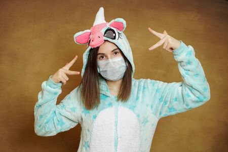 Children in a sling against the virusの写真素材