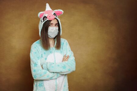 Children in a sling against the virusの写真素材