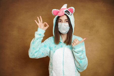 Children in a sling against the virusの写真素材