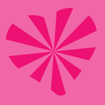 Heart pattern radiation, concentration line, radial, pink valentine's day vector, mother's dayのイラスト素材