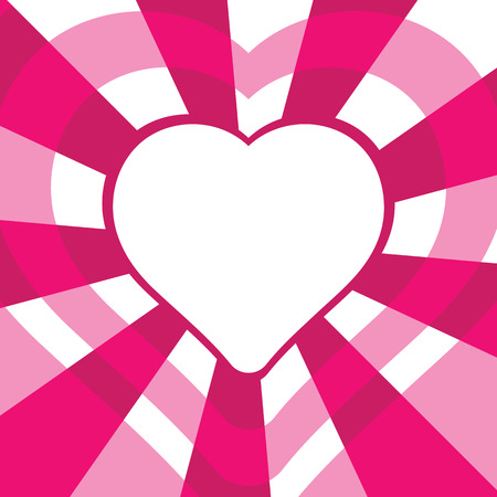 Heart pattern radiation, concentration line, radial, pink valentine's day vector with place for textのイラスト素材