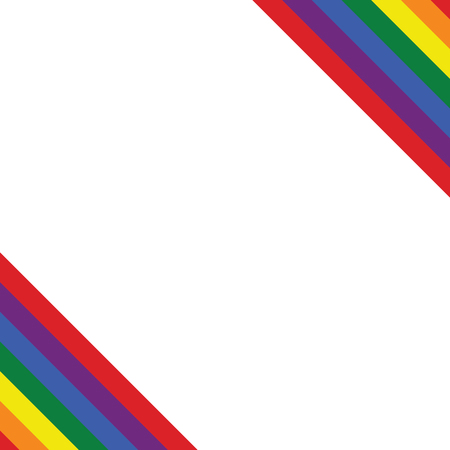 Rainbow pride wallpaper, background, valentine's pattern card, retro flat design, LGBT flag movement banner with place for textのイラスト素材