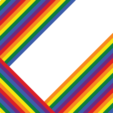 Rainbow pride wallpaper, background, valentine's pattern card, retro flat design, LGBT flag movement banner with place for textのイラスト素材