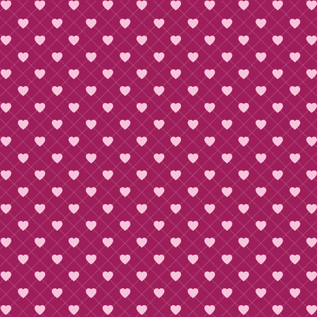 Vector seamless pattern with hearts and dots, romantic wallpaper, background for mother's day or valentine's day, 8th marchのイラスト素材