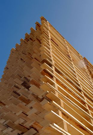 Stacked Palletsの写真素材
