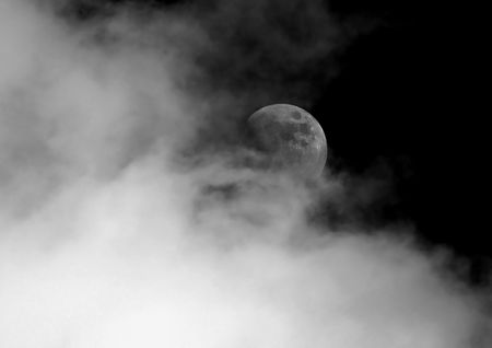 Gloomy Moonの写真素材