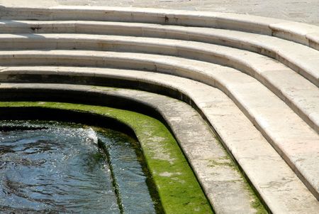 Venice: Steps to waterの写真素材