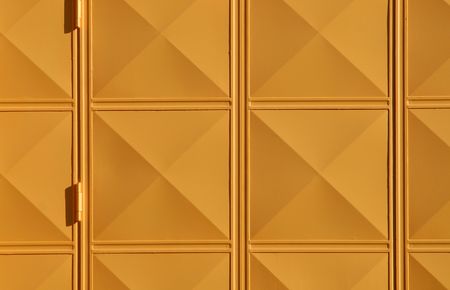 Abstract: Yellow Metallic Doorの写真素材