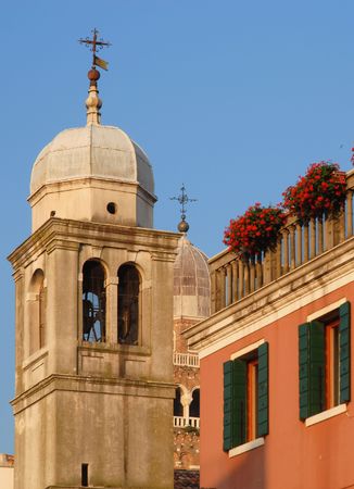 Chioggia, Venice(Italy): Dome's Towerの写真素材
