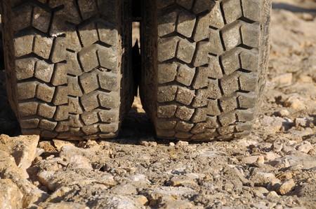 Dirty tiresの写真素材