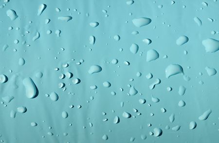 Wet cyan plastic surfaceの写真素材
