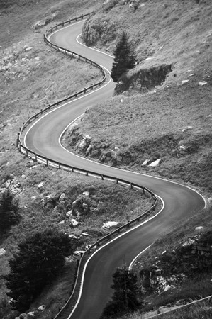 Alpine country roadの写真素材