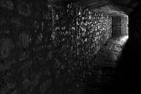 Renovated WWI Italian army tunnelの写真素材