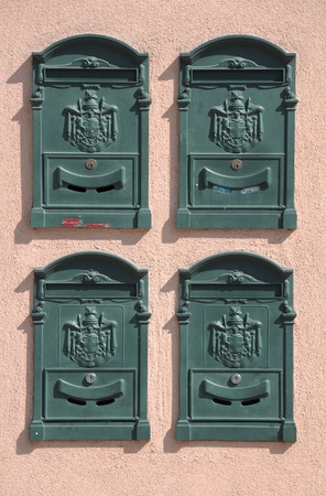 Vintage mailboxesの写真素材