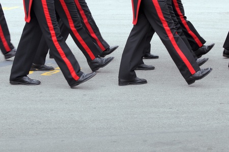 Military platoon detail during a parade の写真素材