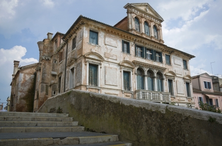 Abandoned renaissance building in Chioggia, Italyのeditorial素材