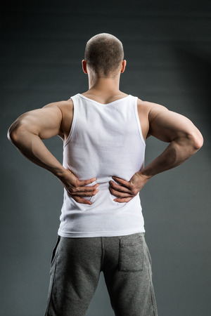 Man has backacheの写真素材