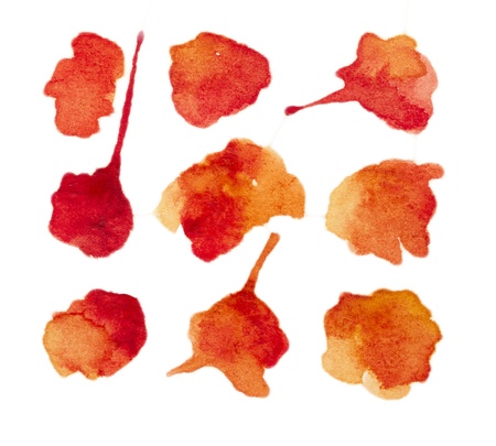 red color blobs isolatedの写真素材