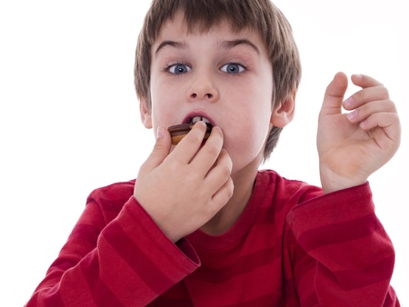 boy eatingの写真素材