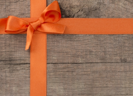 bow on the wooden backgroundの写真素材