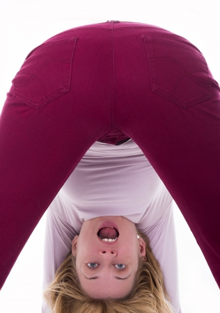 woman in the funny pose