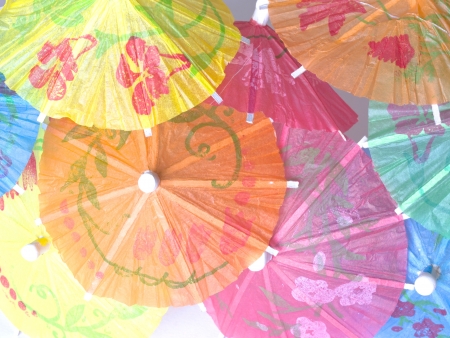 cocktail umbrellasの写真素材