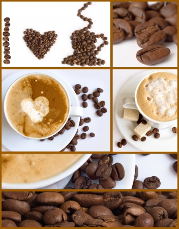 coffee collageの写真素材