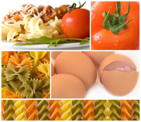 pasta collageの写真素材