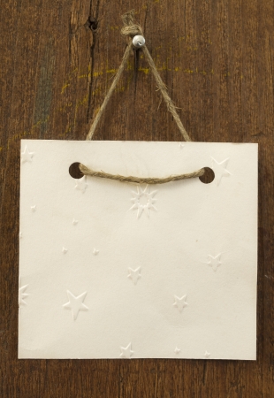 hanging paper noteの写真素材