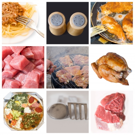 meat collageの写真素材