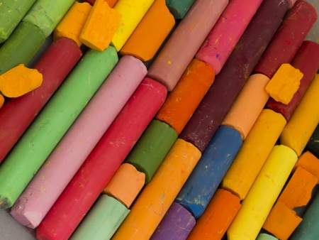 colorful artistic crayonsの写真素材