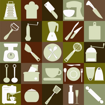 kitchen utensilsのイラスト素材