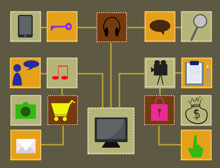 computer networkのイラスト素材