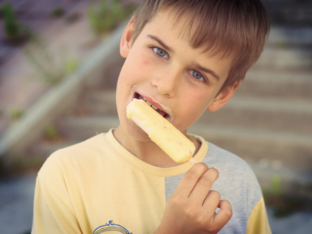 boy with ice cream